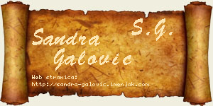 Sandra Galović vizit kartica
